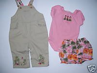 3 Piece Set Gymboree LITTLE HULA GIRL Top Pants Bloomers 3 6