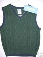 NWT Gymboree HOLIDAY Green Sweater Vest 6-12 m