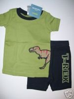 NWT Gymboree DINOSAUR SLEEPWEAR T-Rex Gymmies 6-12 m