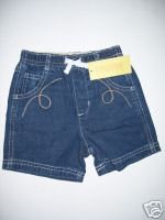 NWT Gymboree PRAIRIE RANCH Denim Boy Shorts 6-12 M