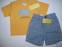 NWT Gymboree MY DINOSAUR Yellow Shirt Shorts 18-24