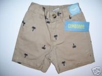 NWT Gymboree RESORT GETAWAY Khaki Palm Shorts 3-6 m