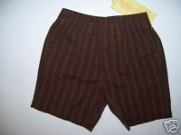 NWT Gymboree FIESTA FIESTA Brown Stripe Shorts 3-6 m