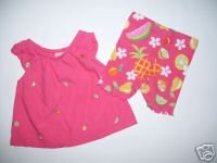 NWT Gymboree FRUIT PUNCH Pear Tank Top Shorts 0 3