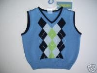 NWT Gymboree RESORT GETAWAY Argyle Sweater Vest 18-24 m