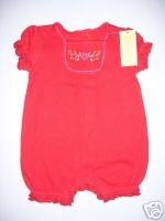 NWT Gymboree FIESTA FIESTA Red Ruffle Romper 3-6 m