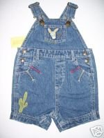 NWT Gymboree FIESTA FIESTA Donkey Denim Overalls 3-6 m