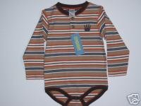 NWT Gymboree CAMP SCOUT Paw Striped Bodysuit 18-24 m