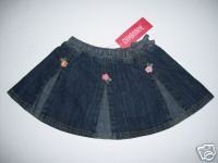 NWT Gymboree CORAL REEF Denim Flower Skirt 2t