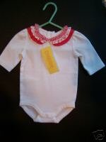NWT Gymboree GOOD OLD DAYS Red Gingham Collar 0-3 m