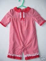 NWT Gymboree GOOD OLD DAYS Red Gingham Romper 0-3 m