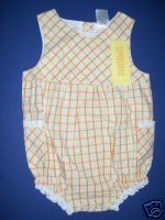 NWT Gymboree PRAIRIE RANCH Girl Plaid Romper 0-3 M