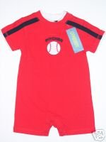 NWT Gymboree ALL STAR CHAMP Baseball Boy Romper 6 12