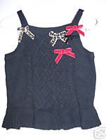 NWT Gymboree GLAMOUR KITTY Black Sweater Vest 12-18 m