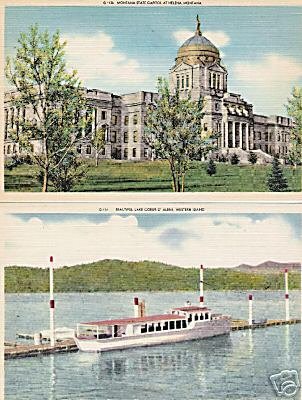 Lot of 2 GIANT Postcards, Montana - Idaho