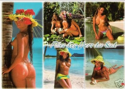 Girls of the South Seas - Topless Tahiti Girls- Card 7