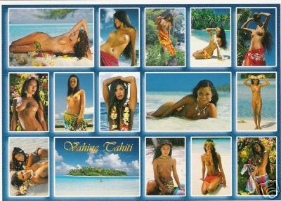 Girls of the South Seas - Topless Tahiti Girls- Card 21
