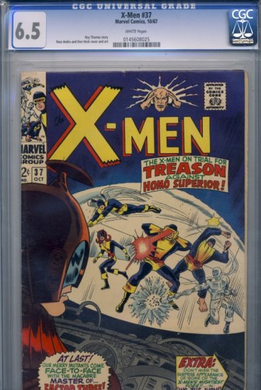 X-men # 37 CGC Graded 6.5 1967