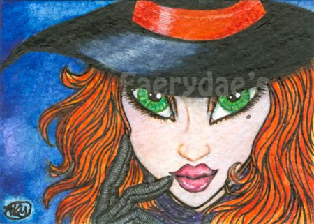 ACEO Print fdae Halloween Witch fantasy art