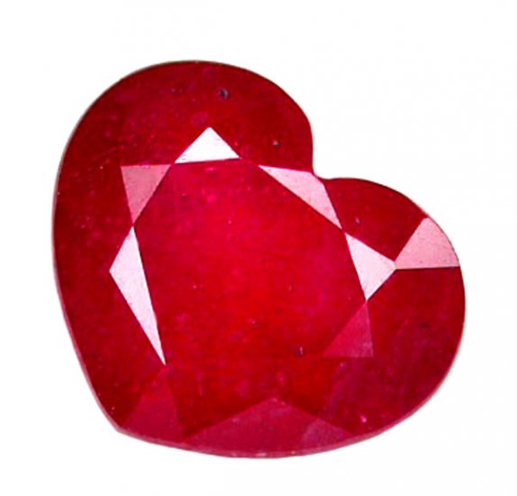 1.77 ct. Ruby, Glowing Rich Red, Heart Shape, Natural Gemstone, Madagascar