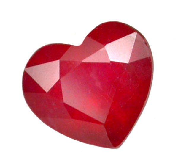 1.28 ct. Ruby, Rich Red, Heart Shaped/Faceted Natural Gemstone, Madagascar