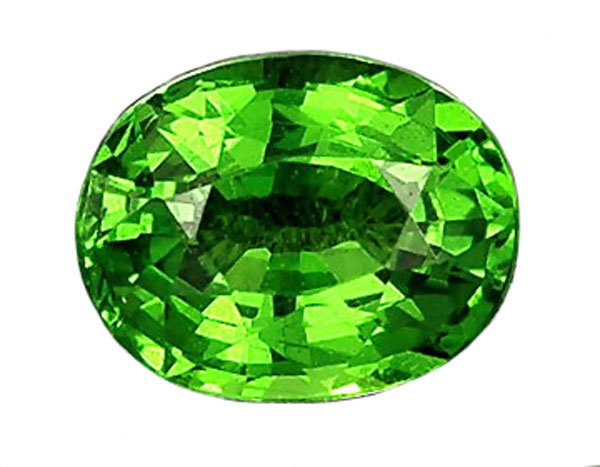 SOLD 0.79 ct. Tsavorite Garnet, Intense Rich Green, VVS Oval Faceted Natural Gemstone