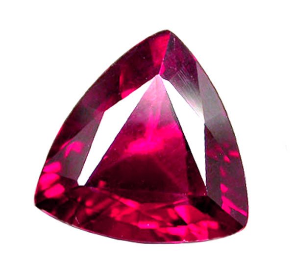 2.89 ct. Rhodolite Garnet, Purple/Pink, IF-VVS Trilliant Facet Natural Gemstone