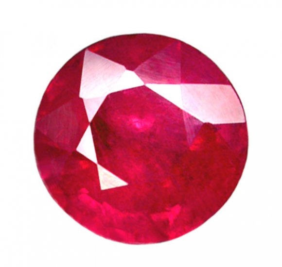 2.43 ct. Ruby, Rich Red, Round Faceted Natural Gemstone