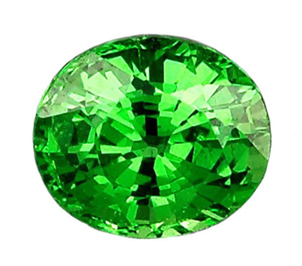 0.51 ct. Tsavorite Garnet, Intense Rich Green, IF Oval Facet Untreated Natural Gemstone