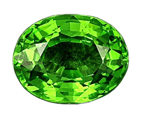 0.77 ct. Tsavorite Garnet, Intense Rich Green, VVS Oval Faceted Natural Gemstone