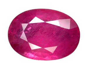 HOLD 1.87 ct. Ruby, Pinkish Red, Oval Faceted Natural Gemstone