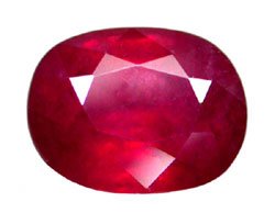 2.08 ct. Ruby, Glowing Rich Red, Oval Faceted Natural Gemstone