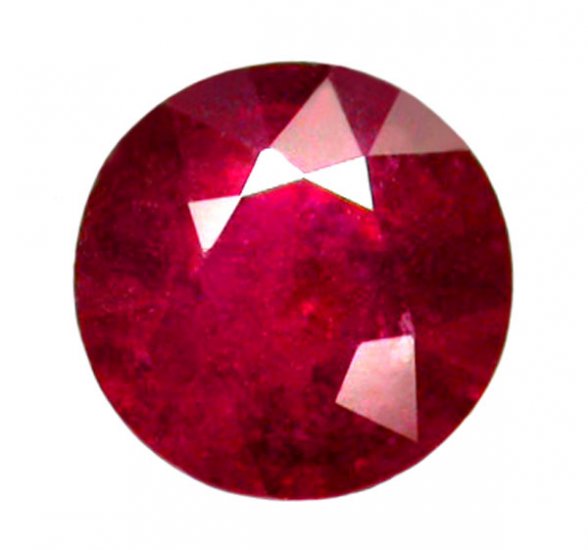 2.30 ct. Ruby, Glowing Rich Red, Round Faceted Natural Gemstone