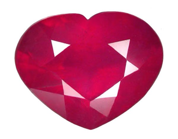 1.62 ct. Ruby, Pinkish Red, Heart Shaped Natural Gemstone, Madagascar
