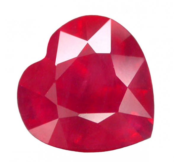 1.99 ct. Ruby, Intense Pinkish Red, Heart Faceted Natural Gemstone