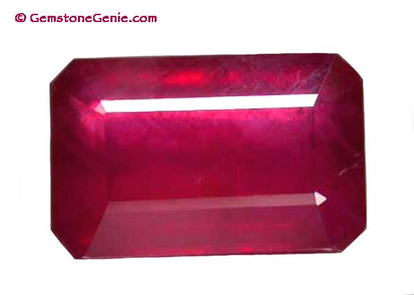 3.52 ct. Ruby, Rich Red, Octagon Faceted Natural Gemstone