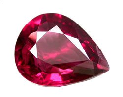 2.51 ct. Rhodolite Garnet, Pink Purple, Pear (Tear Drop) Faceted Untreated Natural Gemstone