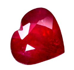 sold 2.19 ct. Ruby, Rich Glowing Red, Heart Shaped Natural Gemstone