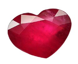 2.93 ct. Ruby, Pinkish Red, Heart Shaped Natural Gemstone