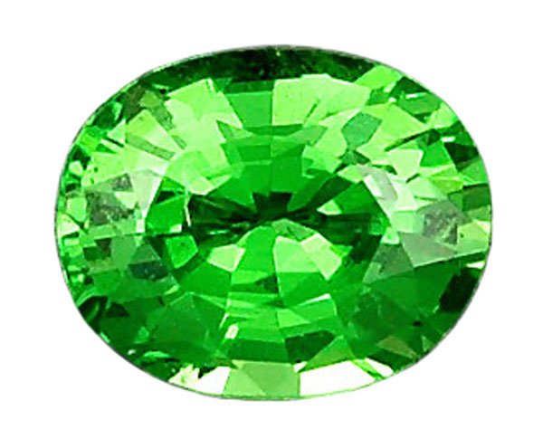 sold 0.42 ct. Tsavorite Garnet, IF, Intense Green, Oval Faceted Untreated Natural Gemstone