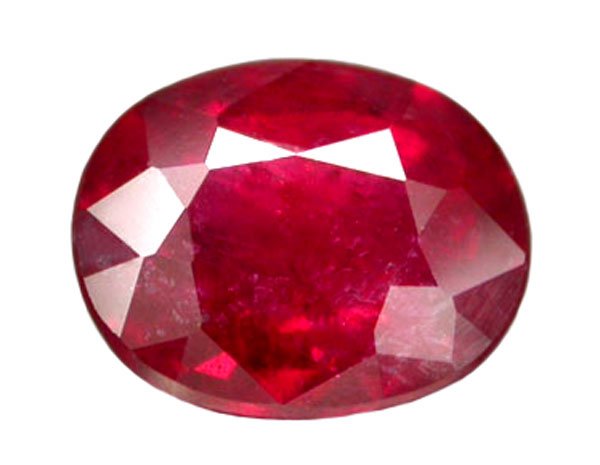 1.52 ct. Ruby, Glowing Blood Red, Oval Faceted Natural Gemstone