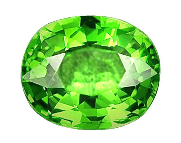 0.60 ct. Tsavorite Garnet, IF Intense Green, Cushion Faceted