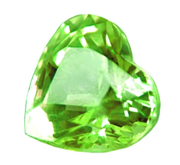 1.41 ct. Tsavorite Garnet, Electric Green, Heart Shaped/Faceted Natural Untreated Gemstone