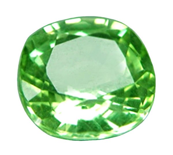 sold 1.04 ct. Merelani Mint Garnet, Nearly Flawless Electric Green Cushion