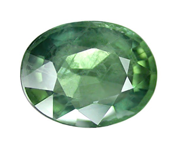2.31 ct. Sapphire, Bluish Green, Oval Faceted Gemstone, Ceylon