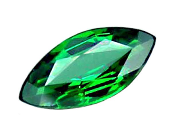 0.68 ct. Tsavorite Garnet, VVS, Top Chrome Green, Marquise Faceted Natural Gemstone