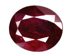 0.90 ct. Ruby, Pigeon Blood Red, Oval Faceted Natural Gemstone