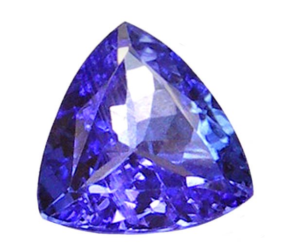 SOLD 0.70 ct. Tanzanite, VVS1, 6x6, Purplish Blue, Trillion/Trilliant Faceted Natural Gemstone
