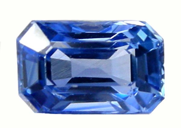 0.61 ct. Sapphire, Blue, Emerald Faceted Natural Gemstone, Ceylon