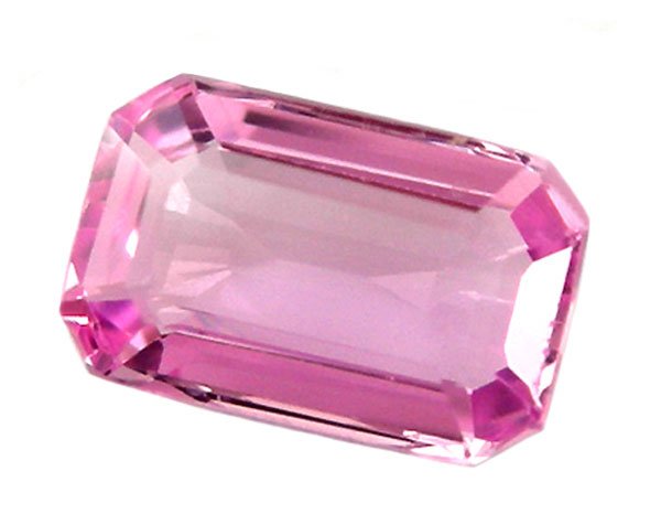 0.75 ct. Sapphire, Flawless (IF), Pink, Emerald Faceted Natural Gemstone, Ceylon